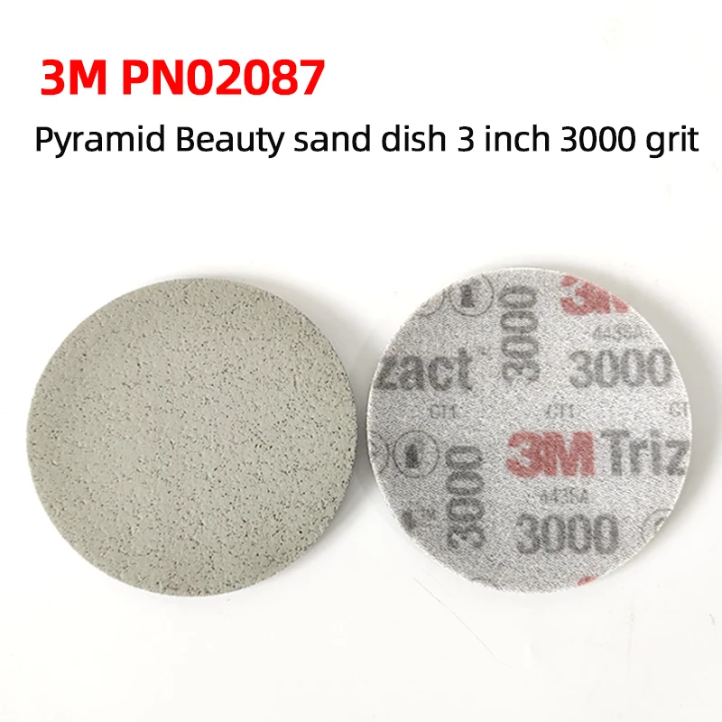 3M 02087 Trizact Foam Disc Pyramid 3 Inch 75mm Sponge Sandpaper Car Polishing Beauty Flocking 3000 Grit