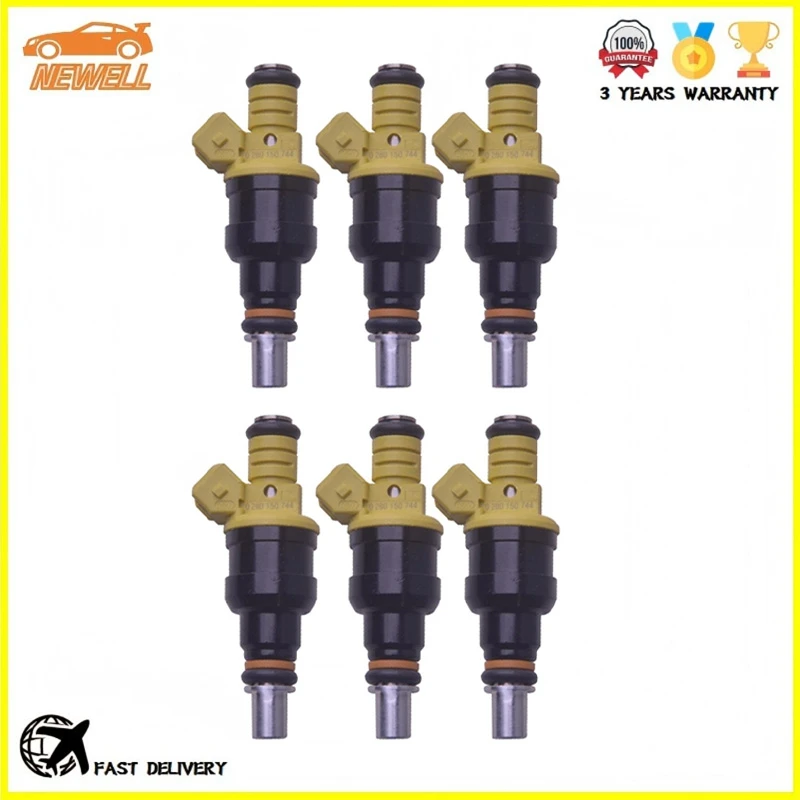 Фото 4/6 шт. 0280150744 Топливный инжектор для Opel Astra F MK3 Calibra Cavalier Kadett Gsi Gt GTE 1991-2001 2.0 16v C20XE №1