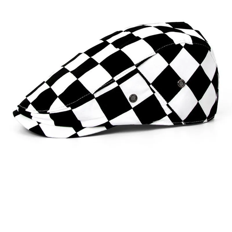Классический берет в клетку для мужчин и женщин повседневная спортивная шапка