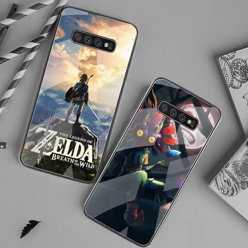

Hot Game L-Legends of the Zelda Phone Case Tempered Glass For Samsung S20 Ultra S7 S8 S9 S10 Note 8 9 10 Pro Plus Cover