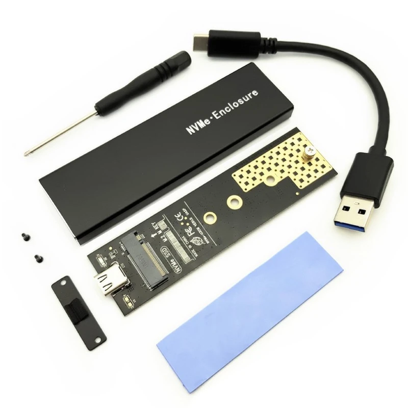 

Чехол для SSD 10 Гбит/с Nvme NGFF M2, чехол для SSD PCI-E SATA-USB, чехол для внешнего жесткого диска M-Key & B-Key M.2, чехол для SSD
