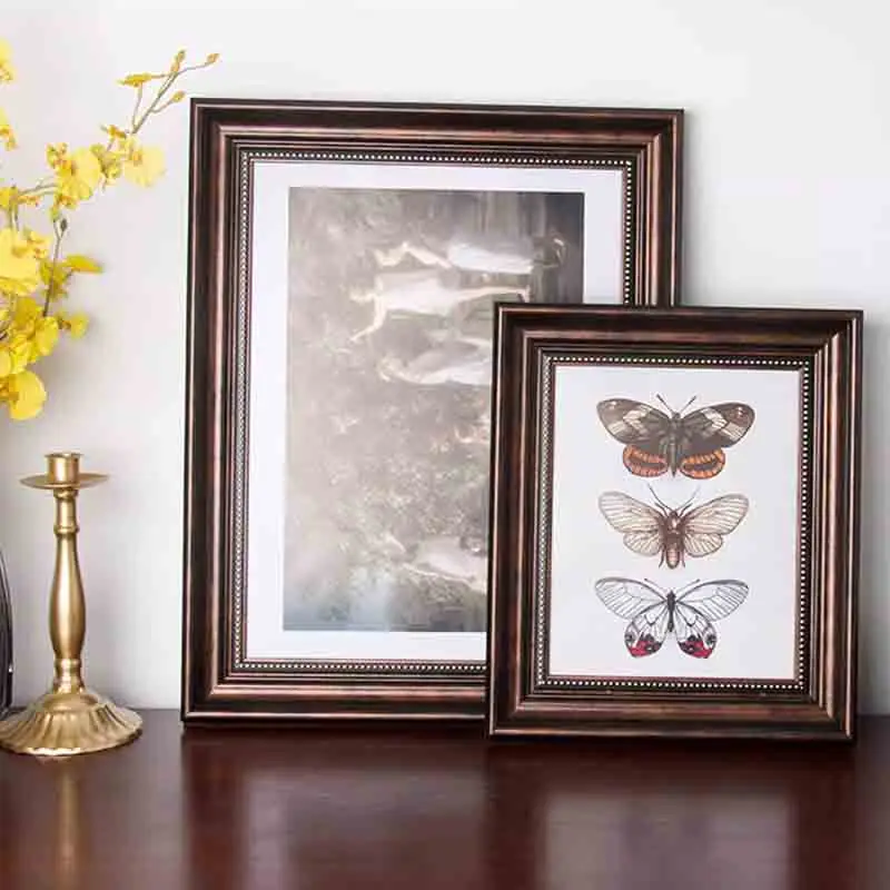 

Modern Square Photo Frame Aesthetic Display Gold Retro Picture Frames Drawings Free Shipping Molduras Para Fotografia Decoration