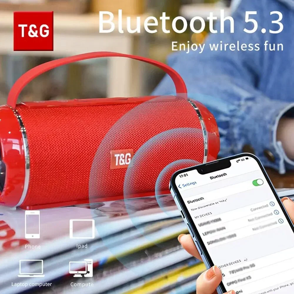 Bluetooth-Колонка TG116c беспроводной мощный портативный динамик TWS водонепроницаемый