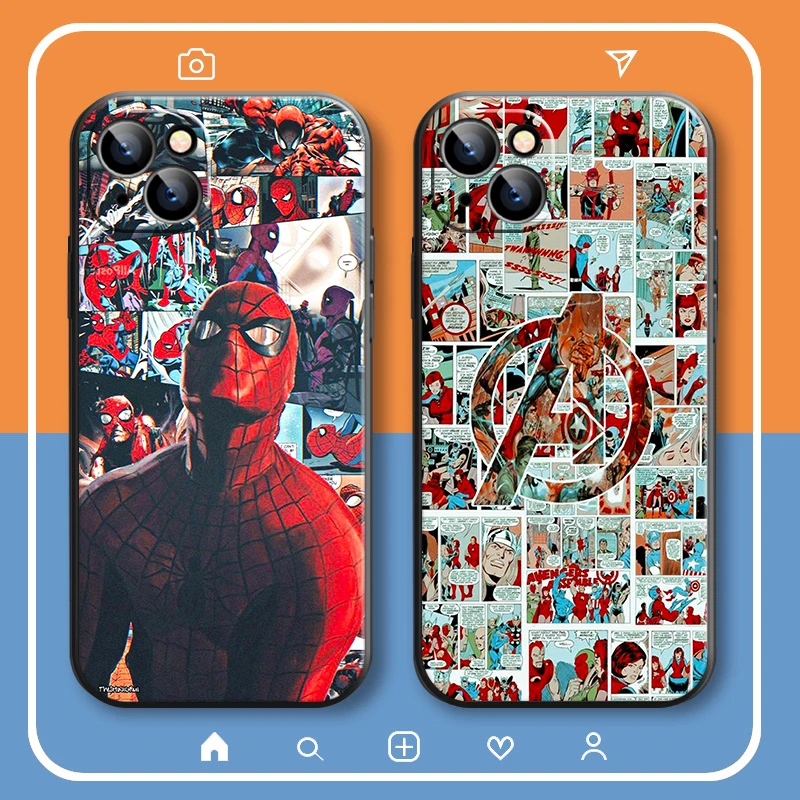

Marvel The Avengers Iron Man Phone Case For Apple iPhone 13 12 11 Pro 12 13 Mini X XR XS Max SE 6 6s 7 8 Plus Funda Coque