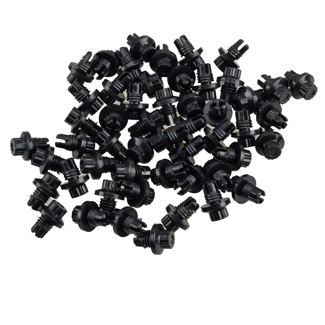 

100pcs 14mm Car Black Wheel Rivets Rim Lip Nut For 7.6mm Hole Decoration Nylon