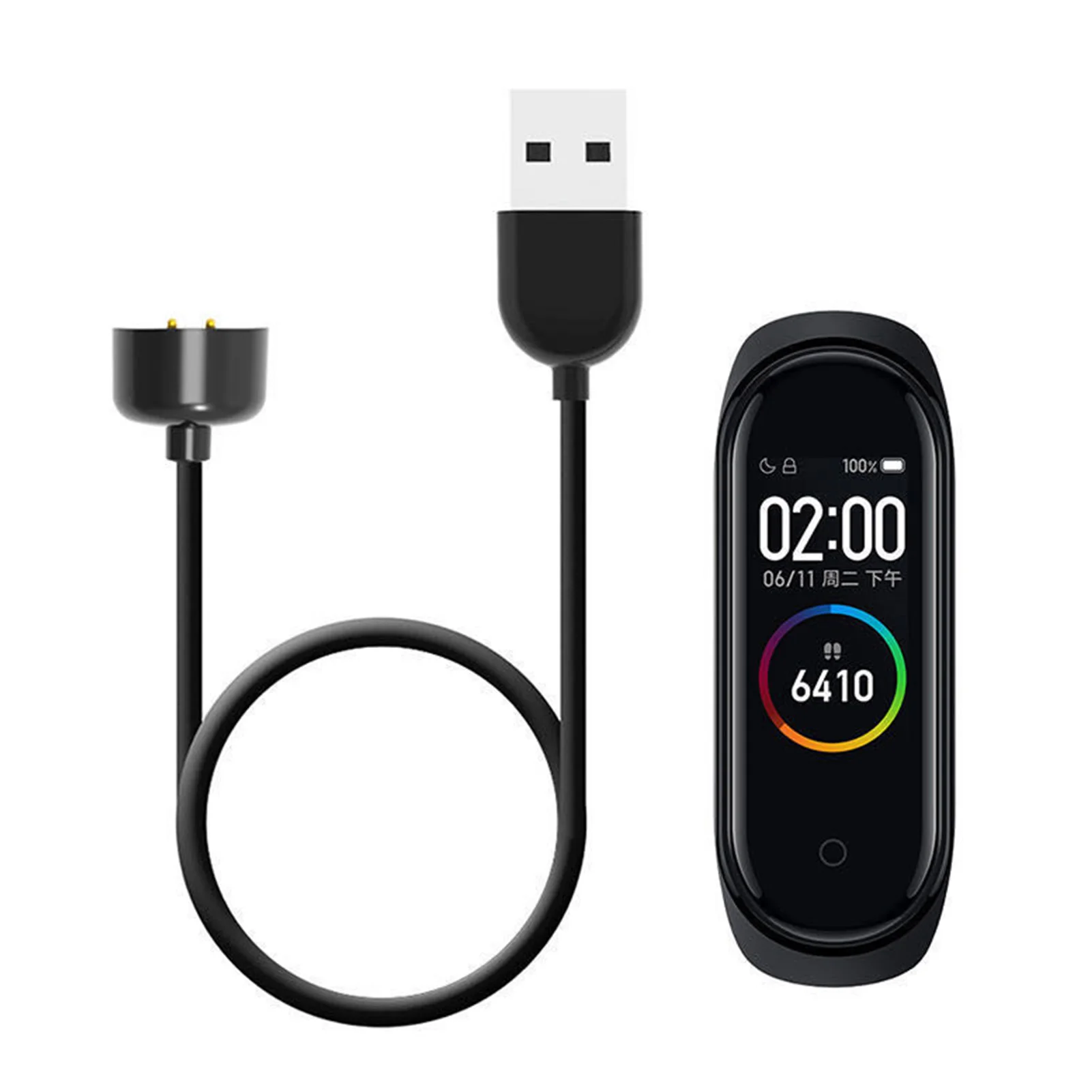 Black Usb Charger Wire Cable High-quality Cable Accessories Durable Cable For Xiaomi Mi Band 6 New Magnetic Charging Cable 5v images - 6