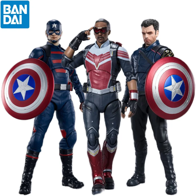 

BANDAI Spirit S.H. Фигурarts The Falcon and The Winter Soldier Sam Wilson & James Buchanan Barnes & Капитан Америка/John F Walker