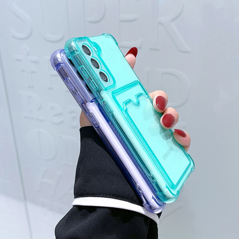 Прозрачный чехол-кошелек для телефона Samsung Galaxy A15 A25 A35 A55 A14 A24 A34 A54 A13 A23 A33 A53 S21 S22 S23 5G