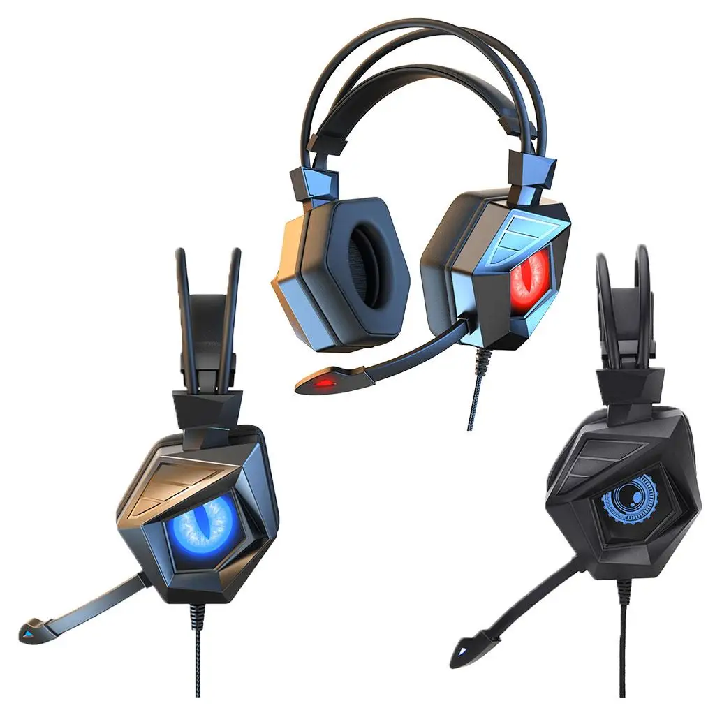 

Проводная светодиодный вая гарнитура мягкие наушники дышащая лампа шумоподавление светодиодные наушники для игр E-Sports для X box One геймерског...
