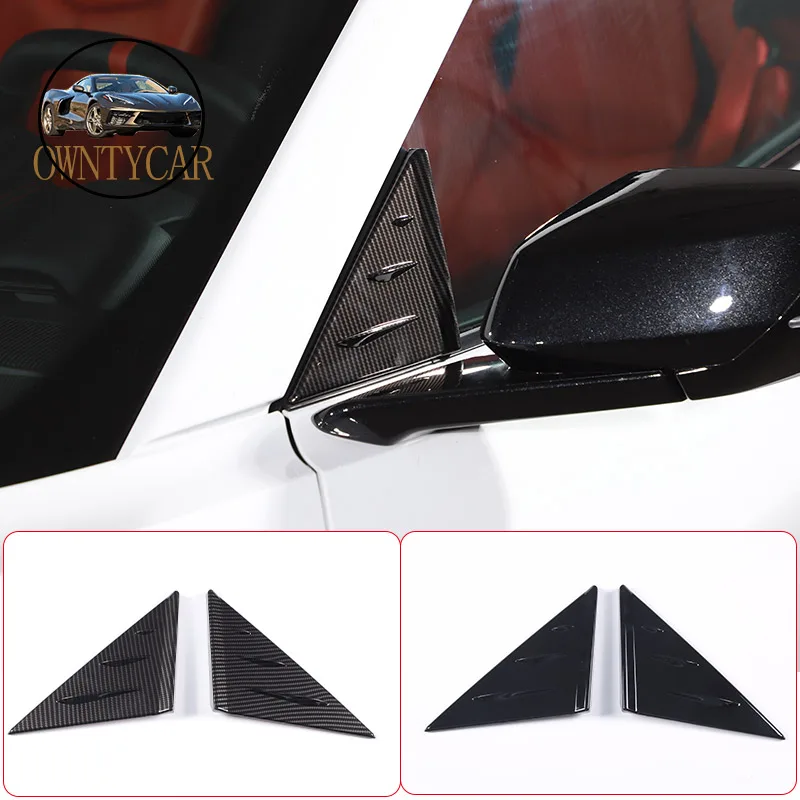 

АБС-карбоновое зеркало заднего вида, боковой треугольный спойлер, декоративная наклейка для Chevrolet Corvette C8 Stingray Z51 Z06 2020-2023