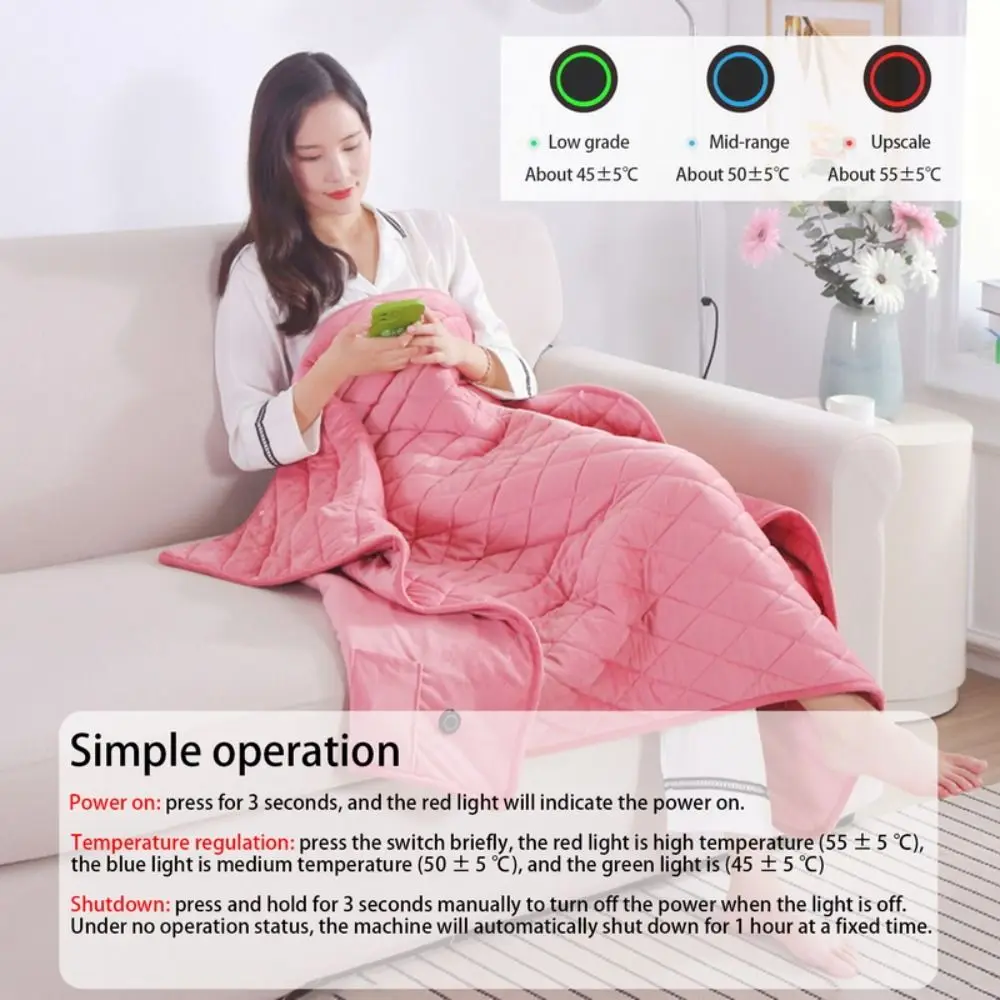

5V USB Electric Blanket Powered By Power Bank Portable Winter Warmer Electric Blanket Body Heater Bed Warmer Machine Home Office