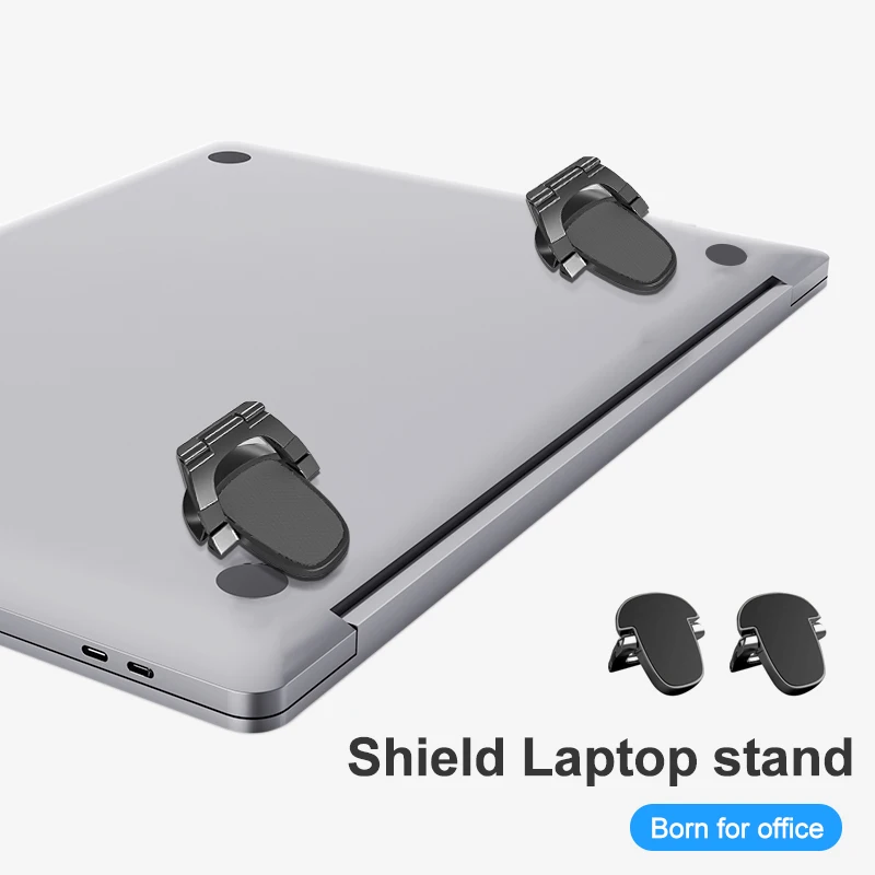 

Portable Zinc Alloy Desktop Holder Laptop Stand Foldable Tablet Support Keyboard Stand Support 10-18inch Pc For Macbook Air/pro