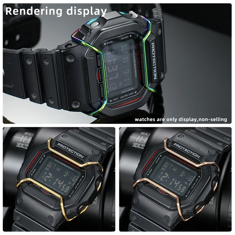 Фото Подходит для часов Casio Dw-5600/G5600 Gw-M5610, стальной защитный бампер для предотвращения столкновений, аксессуары для часов №4