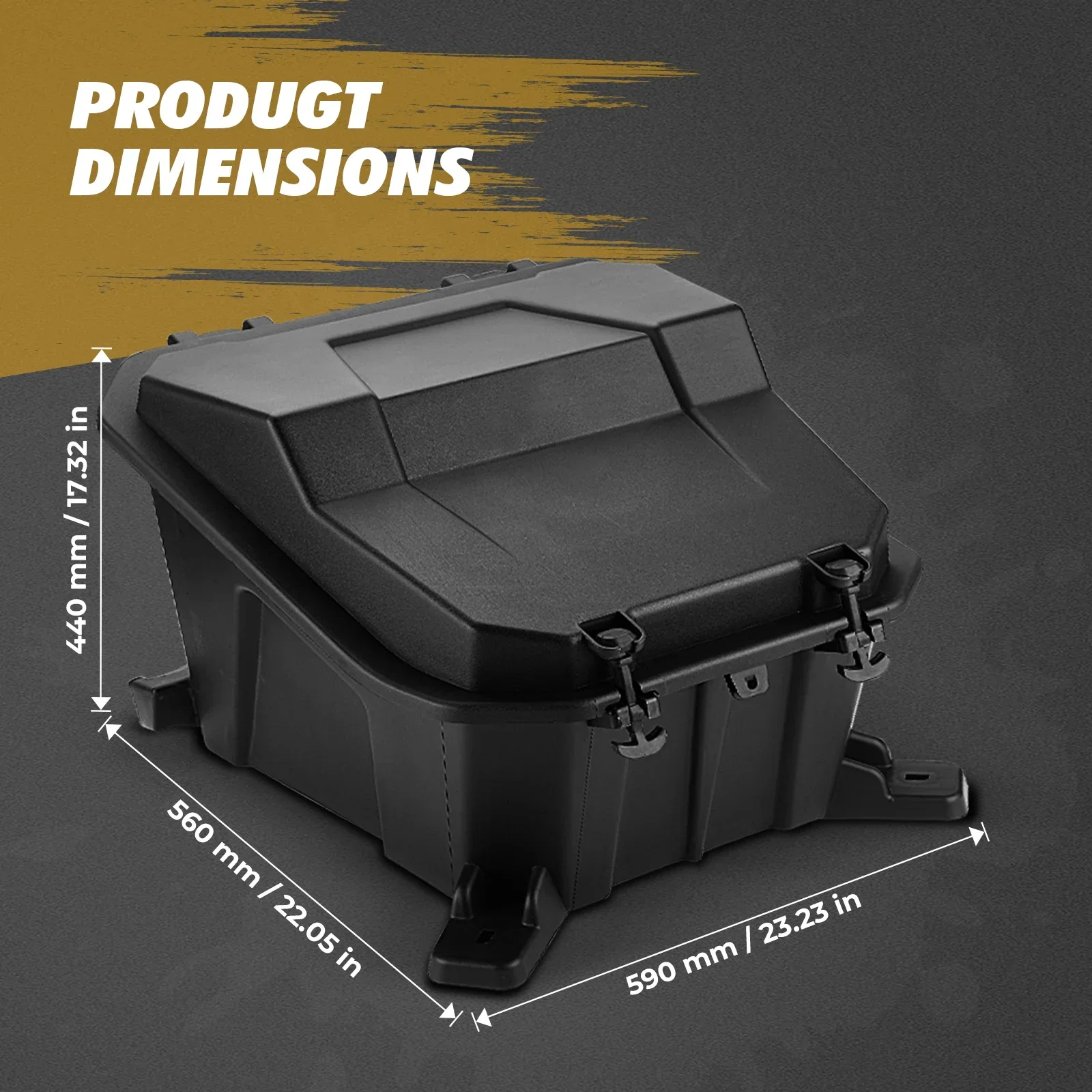 KEMIMOTO # 2881193 Ящик для инструментов 69QT хранения грузов совместимый с Polaris RZR XP