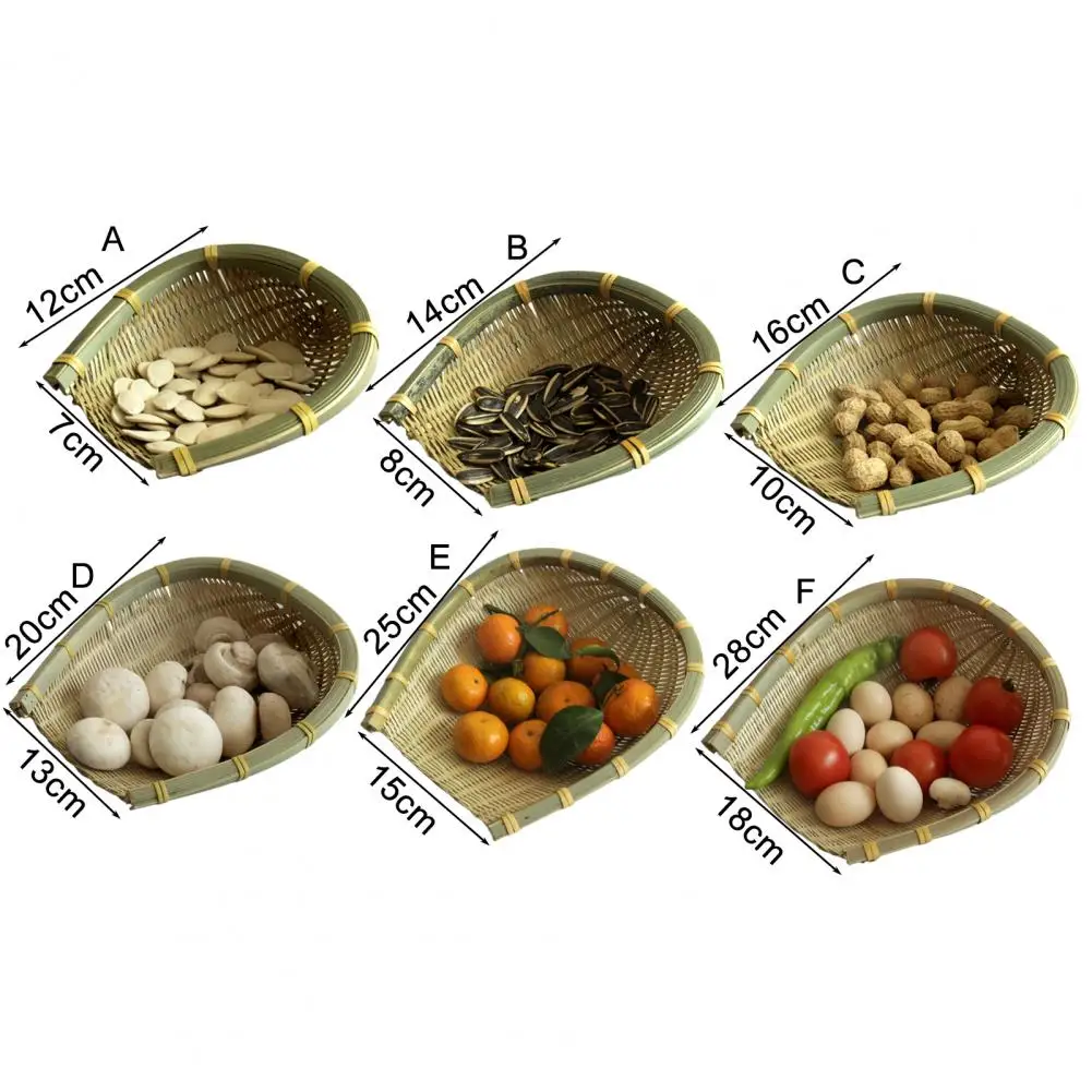 

Durable Cleaning Basket Delicate Storage Basket Fine Workmanship Open Bamboo Drying Basket Anti-corrosion