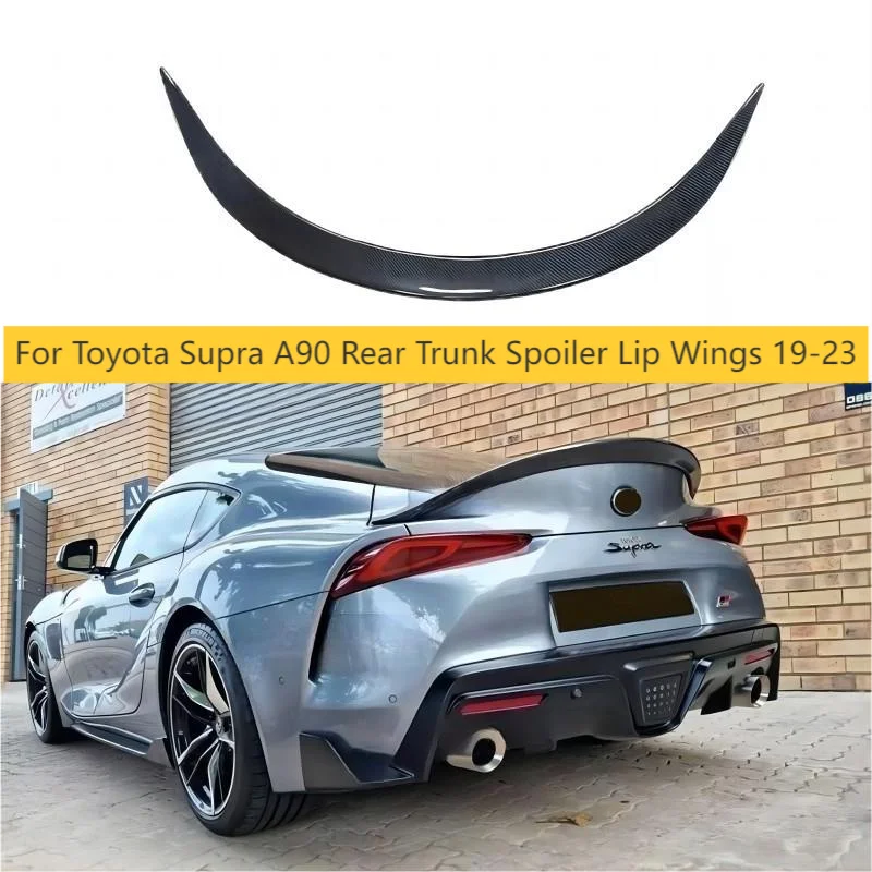 

For Toyota Supra A90 2019 - 2022 High Quality Carbon Fiber Material Rear Trunk Spoiler Lip Wings FRP Car Styling AG Style