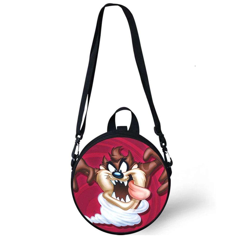 Tunes Tasmanian Devil Taz Child kindergarten Bag Print Crossbody Shoulder Bags For School Women Mini Round Bagpacks Rugtas Bag