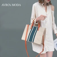 avros moda brand fashion handbag for women canvas cloth shoulder bags ladies casual large capacity designer new beach tote bag