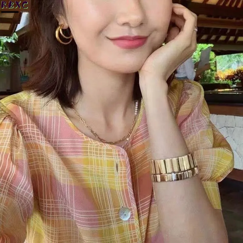 

French Ins Fashion Blogger Pearl Chain Splicing Asymmetric Necklace Female Clavicle Chain Choker