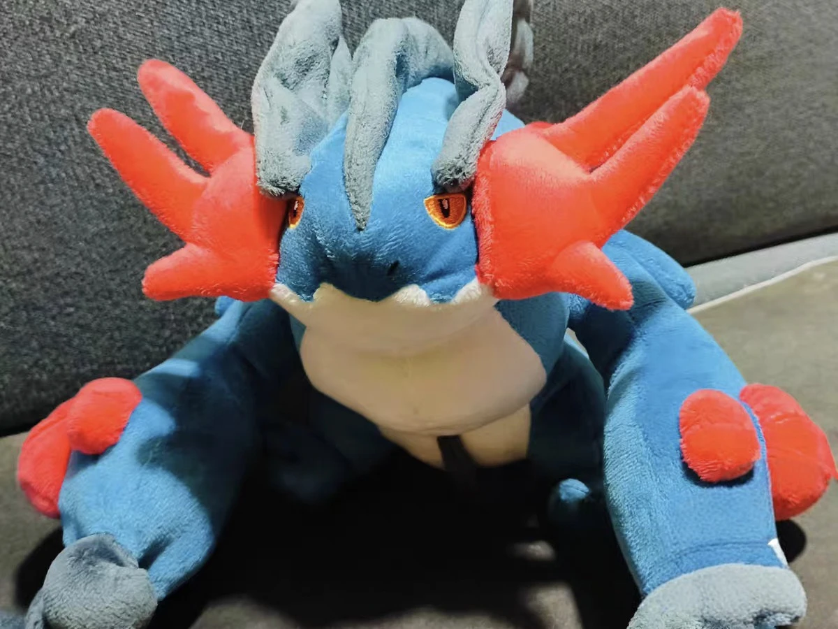 Фото Оригинальная японская плюшевая игрушка Pokémon Super Swampert, подарки на день рождения и праздники для детей, украшения для дома №4