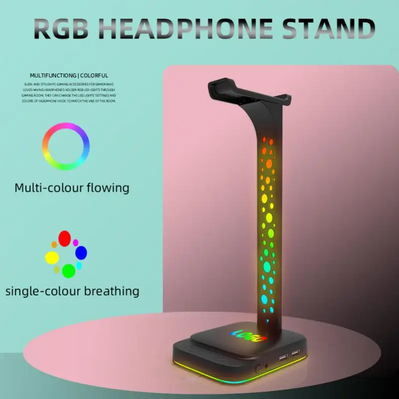 

Gamepad Hook For Ps5 Rgb Headphone Stand Rgb Luminous Headphone Hook For Ps5 Pc Gamer Accessories Headphones Stand