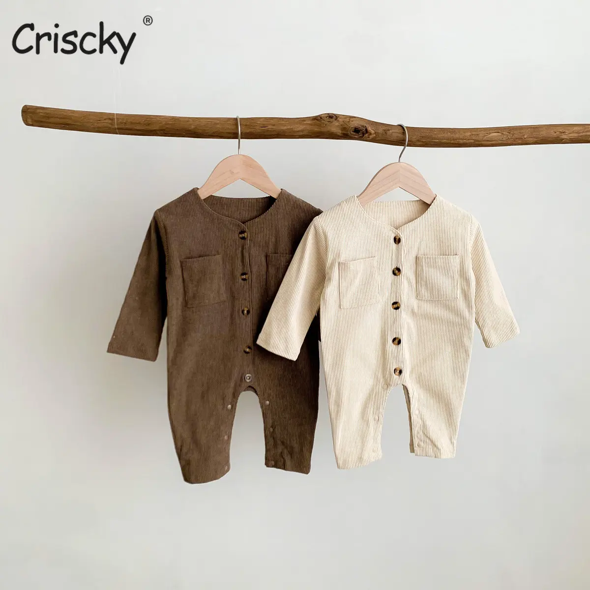 

Criscky 2023 Newborn Infant Baby Boys Girls Romper Playsuit Overalls Cotton Spring Long Sleeve Baby Jumpsuit Newborn Clothes