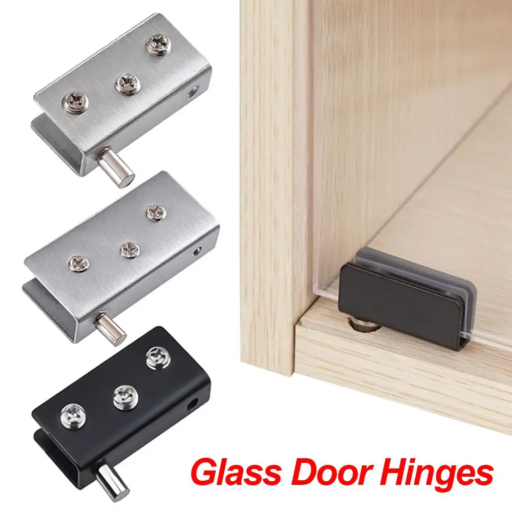 

Multifunctional Upper And Lower Stainless Steel Showcase Glass Door Hinges Cabinet door Clip Shaft Clamp Door Clamp
