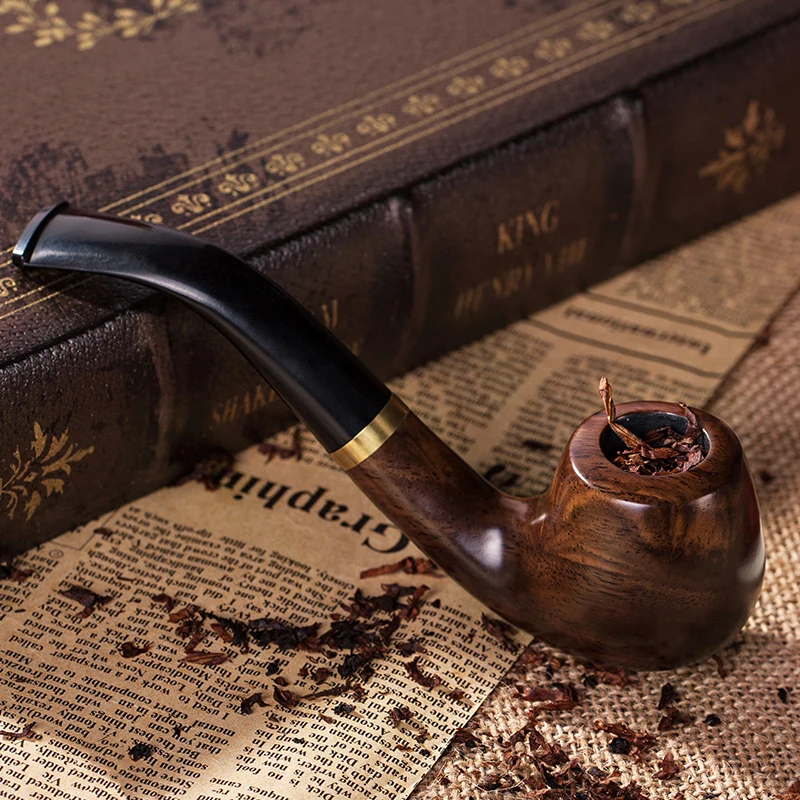 

ZOBO Ebony Blackwood Red Sandal Wood Wooden Tobacco Pipe Pipa Smoking Accessories