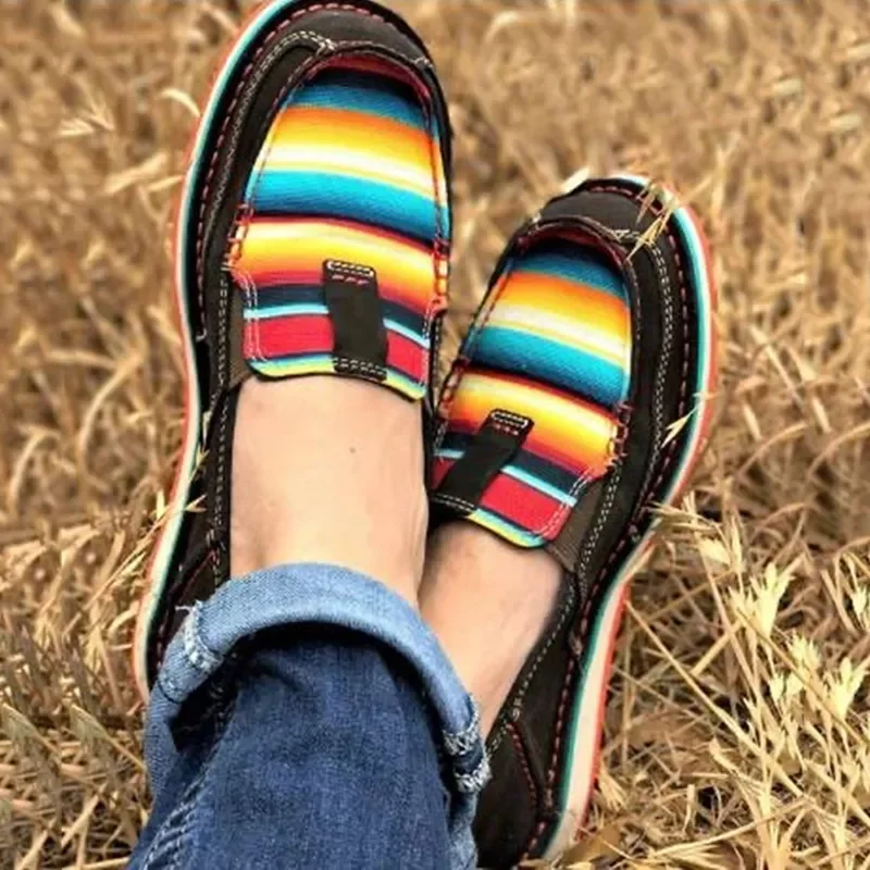 

Women Casual Flat Shoes Spring Autumn Flat Loafer Women Shoes Slips Soft Round Toe Denim Flats Canvas Shoes