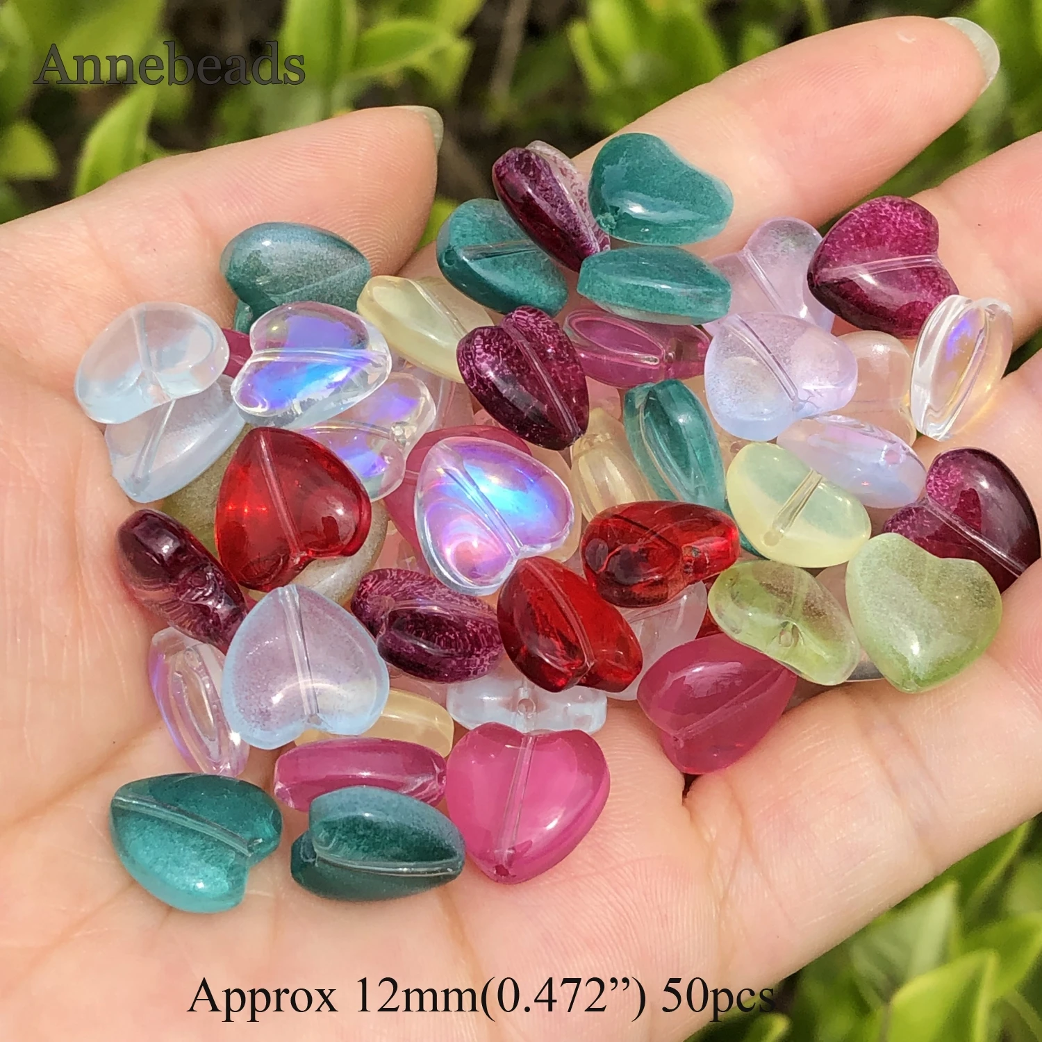 Чешские стеклянные бусины сердцевидной формы 12 мм малахитовый зеленый 50 шт.