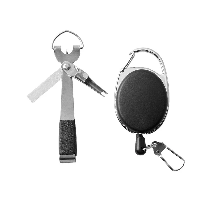 

3 in 1 Fishing Quick Knot Tool Mini Fishing Tong Fast Tie Cutter Clipper Hook Sharpener Fly Tying Fishing Tackle Gear