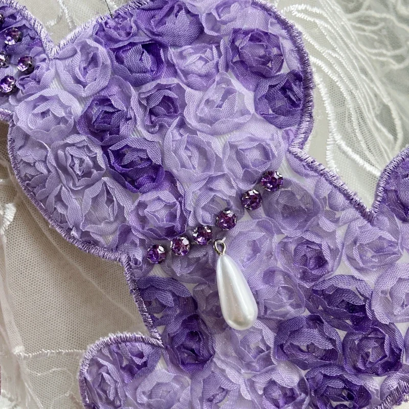 1 шт. пришивная переработанная Бриллиантовая сетка искусственный жемчуг кролик