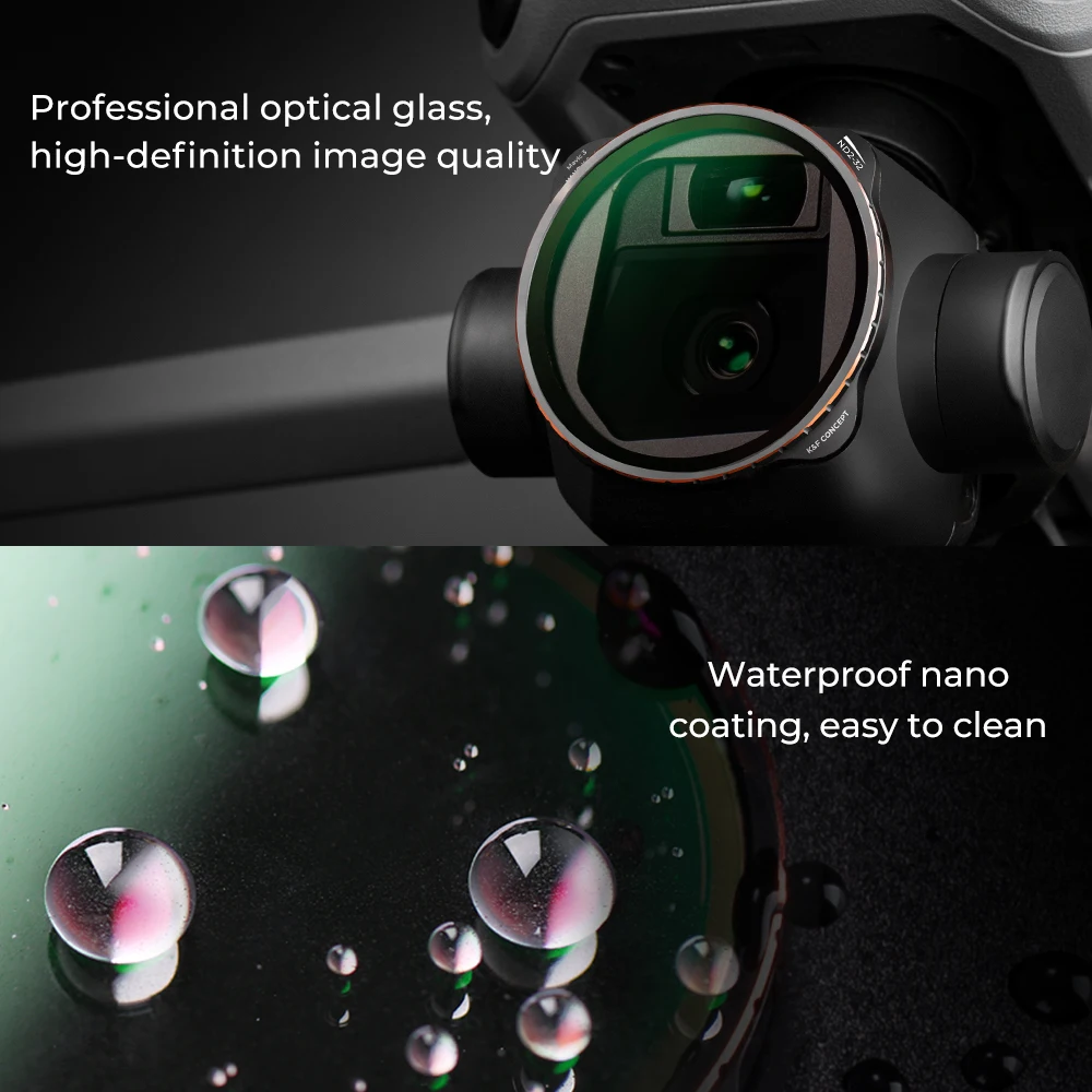 K&F Concept ND2-32 DJI Mavic 3 Camera Lens Filters Variable ND HD Filter 5 Stop with 28 Layer Neutral Density