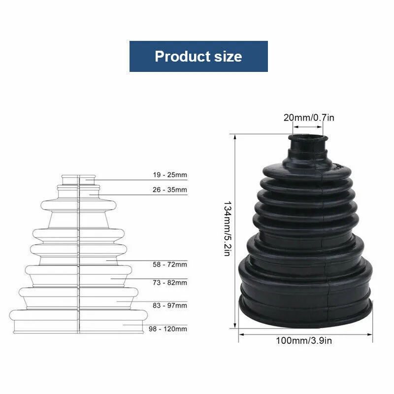 

Replacement Silicone CV Boot Replaces Shaft Silicone 4pcs Accessory Boot CV Car Constant-Velocity Drive Durable
