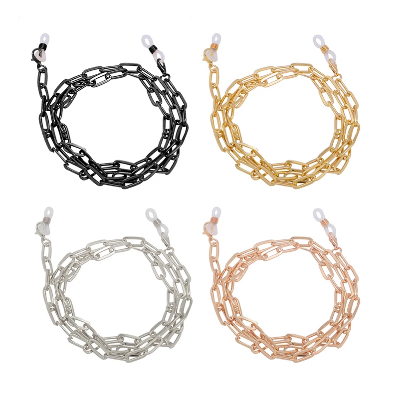 

75cm Mask Strap Metal Glasses Chains Face Mask Lanyard Anti Slip Anti-lost Women Outside Casual Sunglasses Neck Chain Lanyard