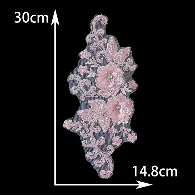 1 шт. 3D вышивка в виде лепестков украшение бисером искусственная аппликация