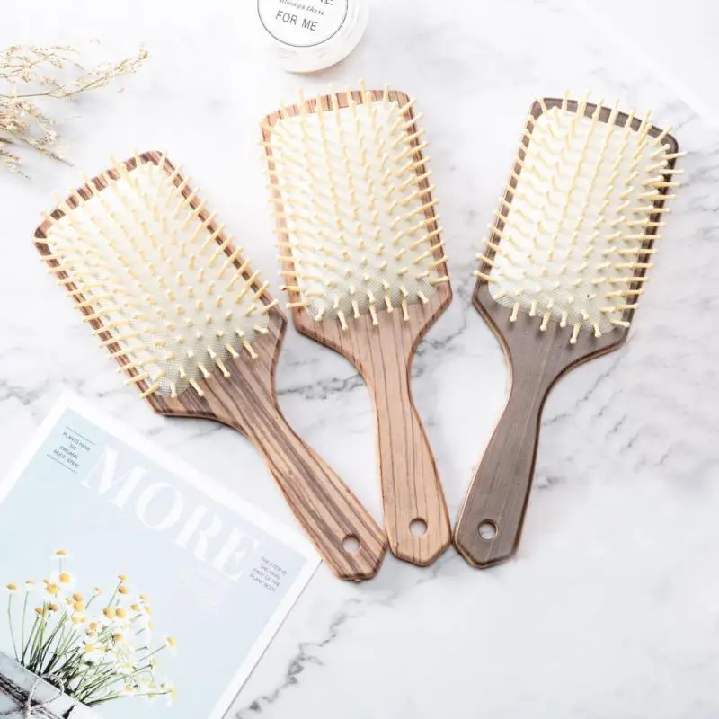 

Wood Comb Professional Anti-static Cushion Hair Loss Massage Brush Hairbrush Comb Scalp Hair Care Healthy Bamboo Comb 1 Piece