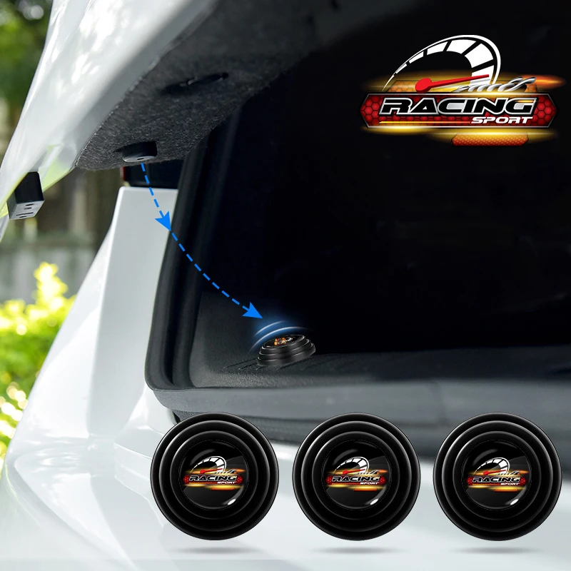 

4Pcs Car Trunk Sound Insulation Pad Universal Car Door Shock Absorbing Gasket For Racing Sport Shockproof Thickening Stickers