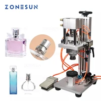 zonesun pneumatic perfume crimping capping machine capper metal cap press machine sealing machine perfume crimper sealer
