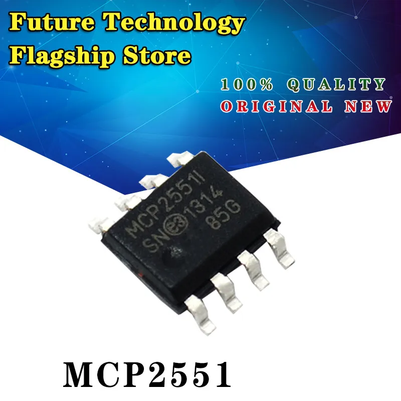 

1 unids/lote MCP2551-I/fn-sn SOP-8 MCP2551 transceptor CAN de alta velocidad IC в наличии