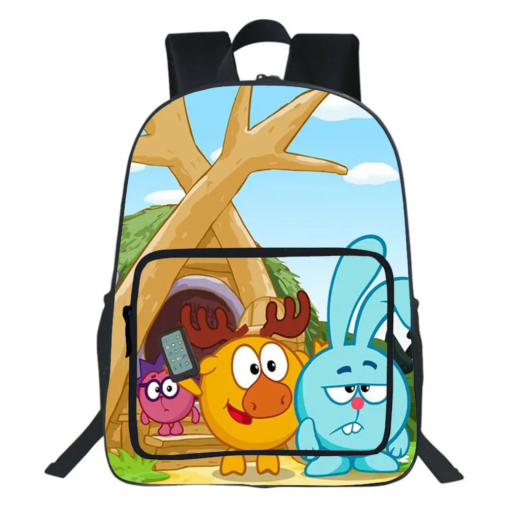 

Cartoon Kikoriki School Bag Teen Large Capacity Travel Backpack Boy Girl Bookbag Men Fashion Knapsack Students Rucksack Mochila