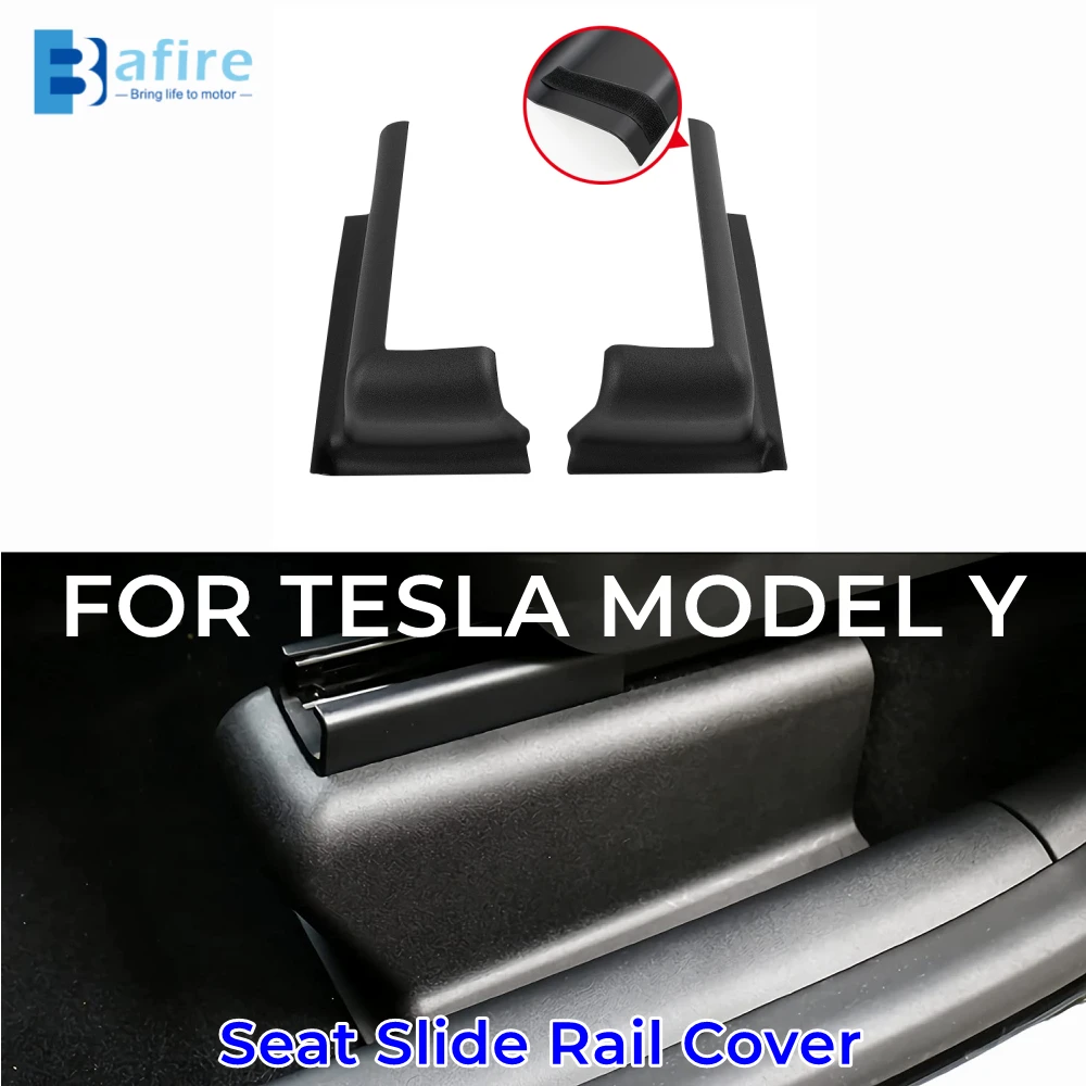 BAFIRE Under Seat Slide Rail Pad Cover For Tesla Model Y Protector Scuff Plates Seat Track Anti-Kick Corner Protection Strip