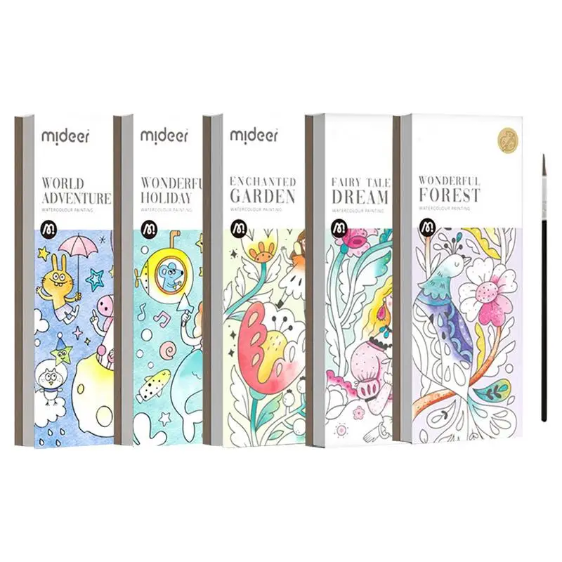 

Watercolor Coloring Book Graffiti Coloring Book For Kids Upstrong Pocket Watercolor Painting Book Doodle Game For 5 Years Old