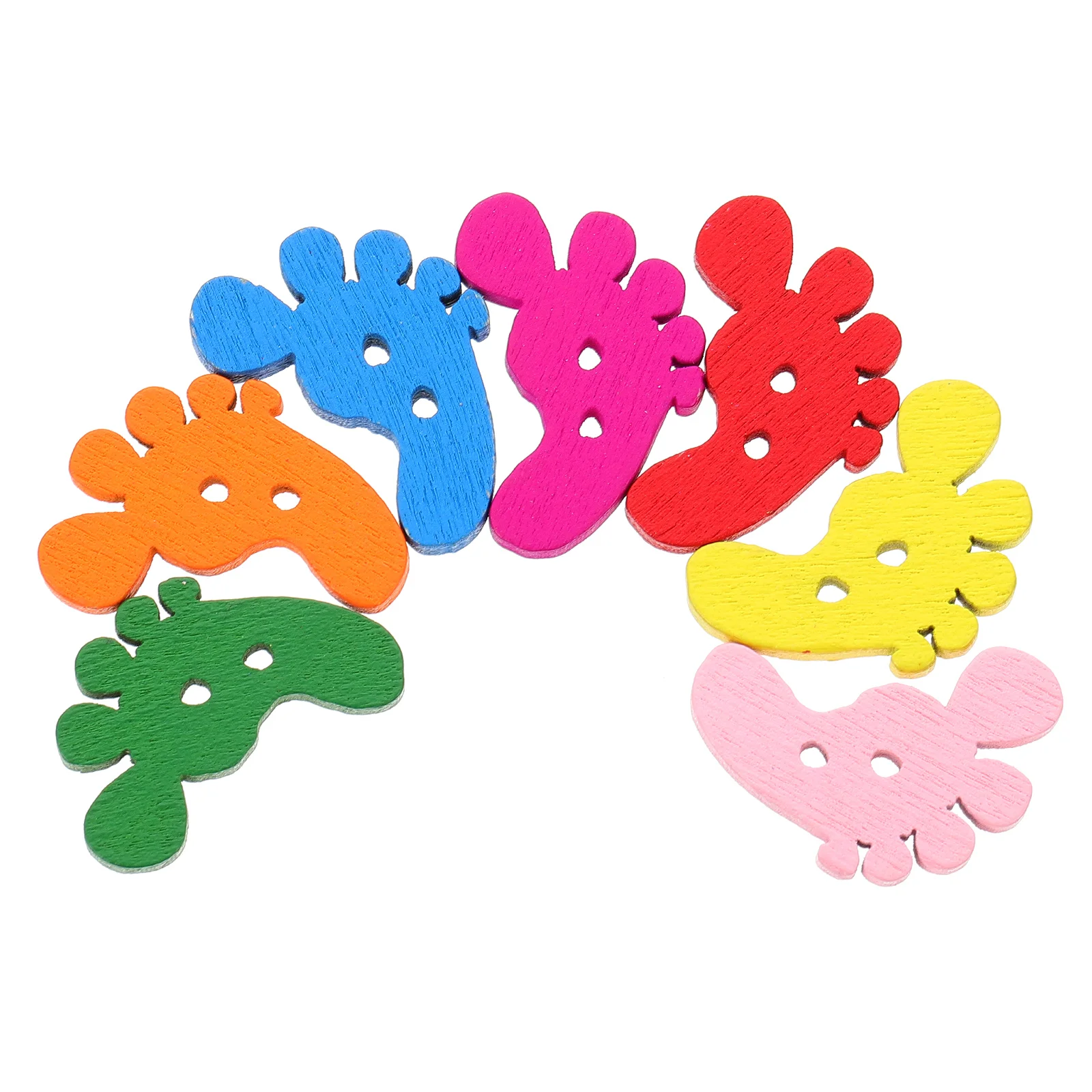 

Buttons Button Wooden Sewing Wood Craft Clothes Diy Decorative Suit Cartoon Clothing Scrapbooking Colorful Cute Colored Children