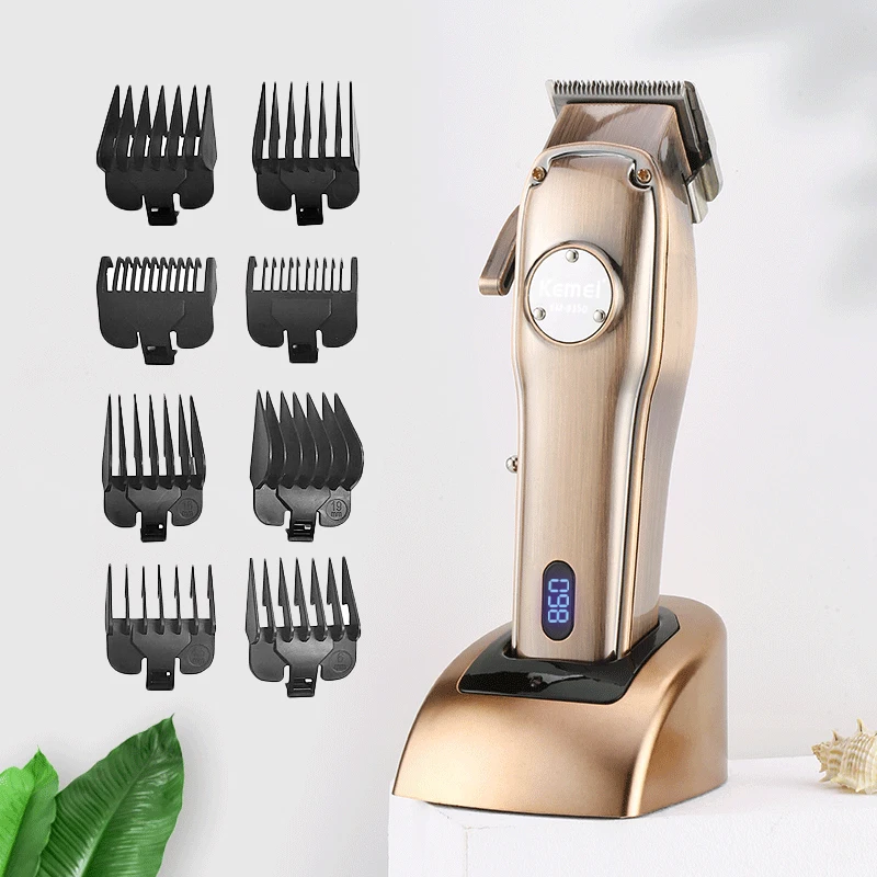 

Kemei Professional Hair Clipper for Men Electric Razor Rechargeable Hair Trimmer Barber Cordless Clippers Hair Cutting Machine