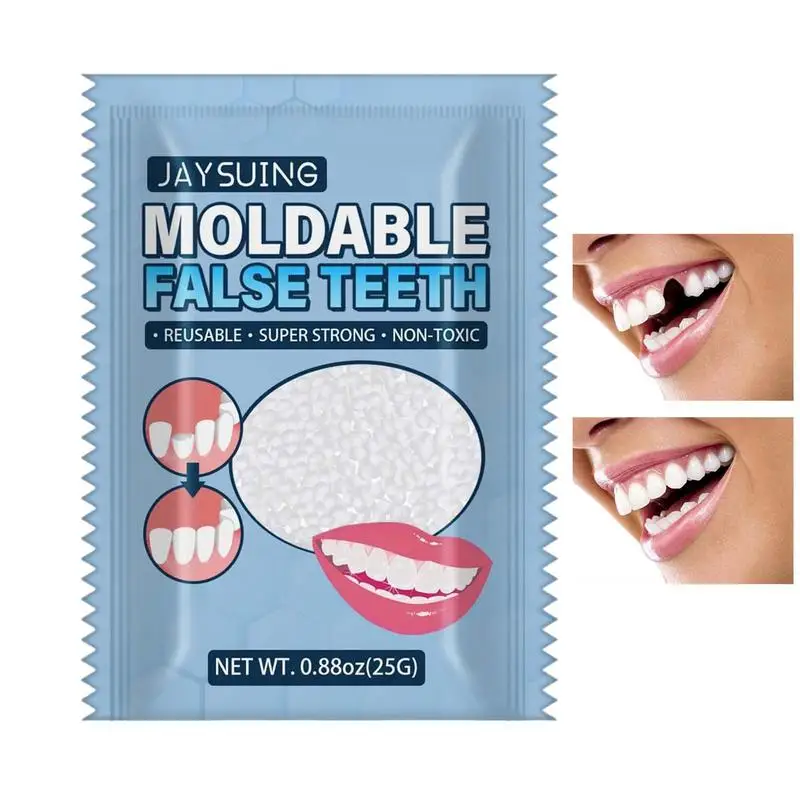 

Moldable False Teeth Temporary Tooth Repair Kit For Filling The Missing Broken Tooth And Gaps Moldable Fake Teeth And Thermal