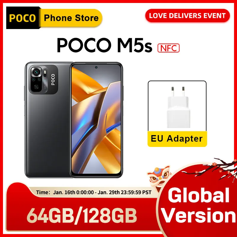 Глобальная версия, смартфон POCO M5s с глобальной Премией, 64 ГБ/128 ГБ, Восьмиядерный процессор MTK G95, стандартный AMOLED дисплей, 5000 мАч, 33 Вт, NFC