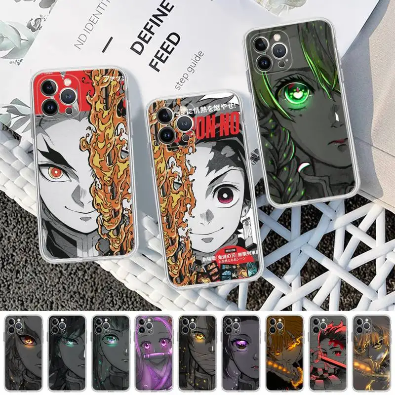

Kimetsu No Yaiba Demon Slayer Anime Phone Case For iPhone 14 11 12 13 Mini Pro XS Max 6 7 8 Plus X XR SE 2020 Funda