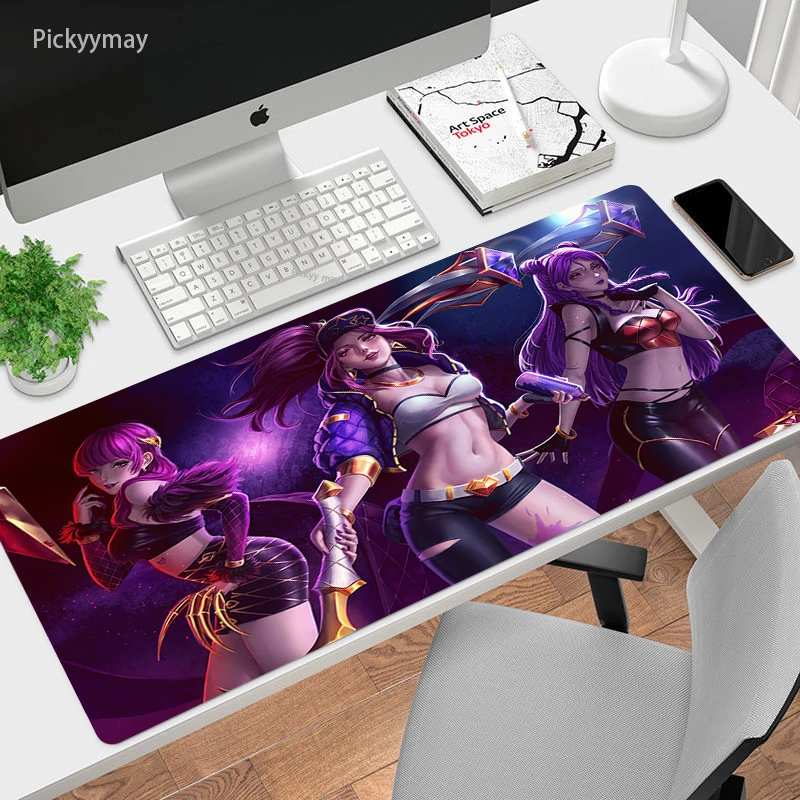 

Anime Mouse Pad League Of Legends Computer Laptop Keyboard Mouse Mat Large Mousepad Keyboards Gamers Desk Play Mats Kawaii LOL