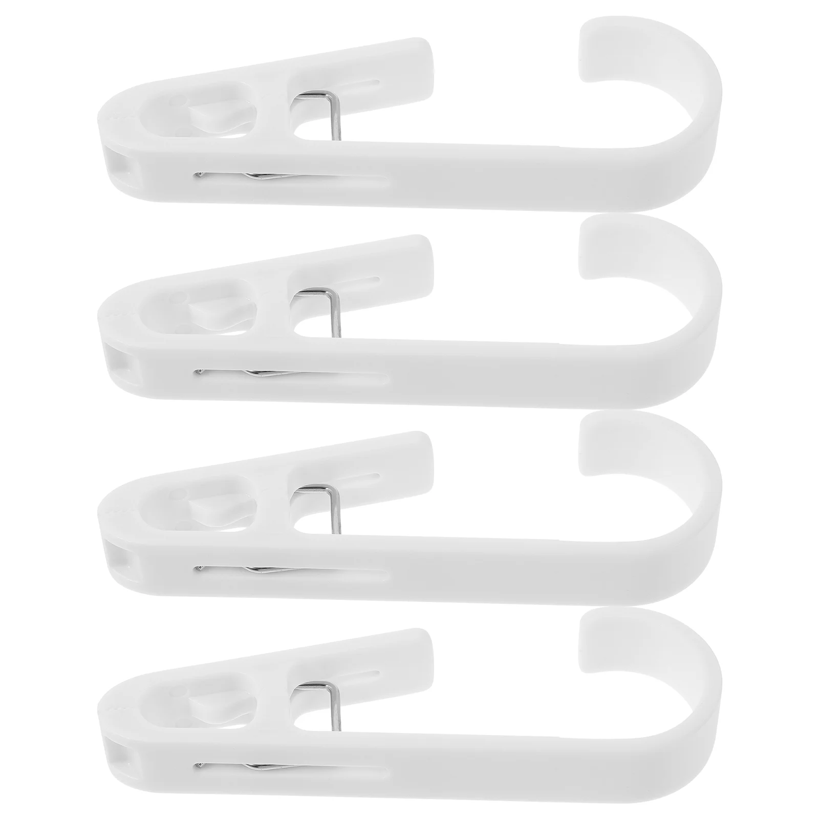 

4 Pcs Utility Clips Hangers For Closet Plastic Clothes Scarf Outdoor Drying Clamp Peg Hooks Adjustable Pants Clamps Rack
